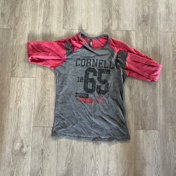 Cornell Raglan Tee in Red and Grey - Women's Size S - Picture 1 of 3